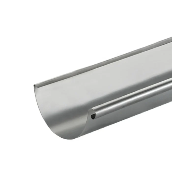 Blank Zink Tagrende 10" / 250mm halvrund / 3 meter